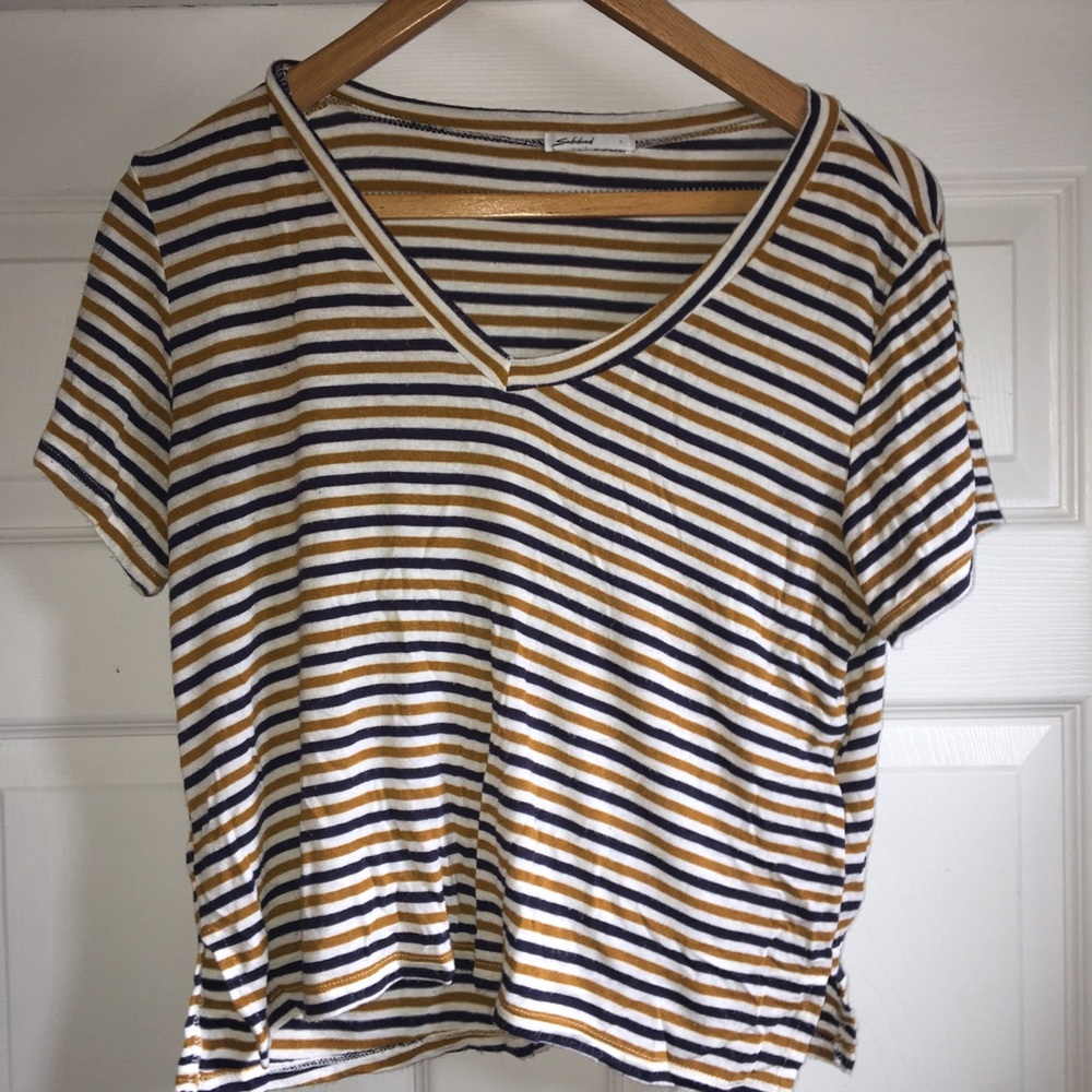 Subdued striped T